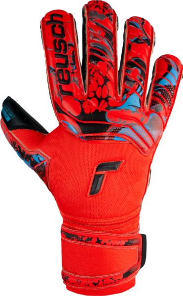 Reusch Attrakt Gold X Evolution Cut Finger Support 5370950 3333 black red front